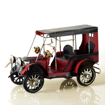 

Metal Car Crafts Metal Antique Car Desk Vintage Home Decoration Figurines Miniature Cars For Children Kids Toy Birthday Gifts