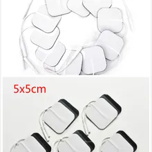 10 шт., 4x4 см/5x5 см, силиконовый гель, десятки единиц, Сменные электроды для массажеров, Новинка