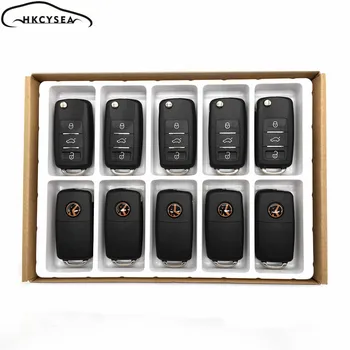 

HKCYSEA Universal Remote Key Fob 3 Button B5 Style English Version for Xhorse VVDI Mini VVDI2 Key Tool