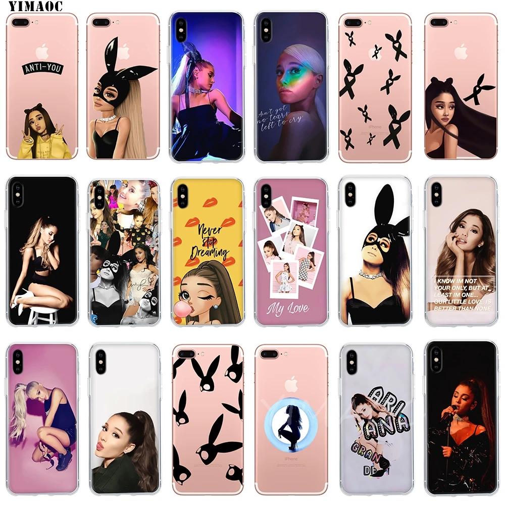 YIMAOC Ariana Grande Cat Ari Soft TPU Silicone Case Cover for Apple iPhone 8 7 6 6S Plus 5 5S SE X XS Max XR Shell |