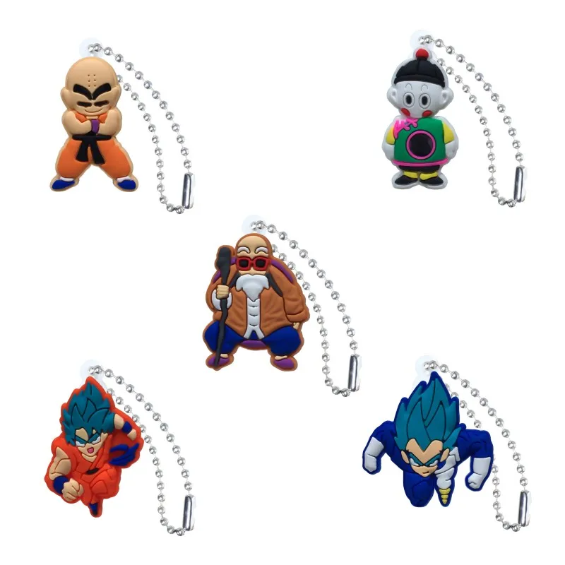 

1PCS Dragon Ball Keychain Organizer Key Holder Cartoon Figure Key Ring Children DIY Bag Clothes Decor Party Gifts