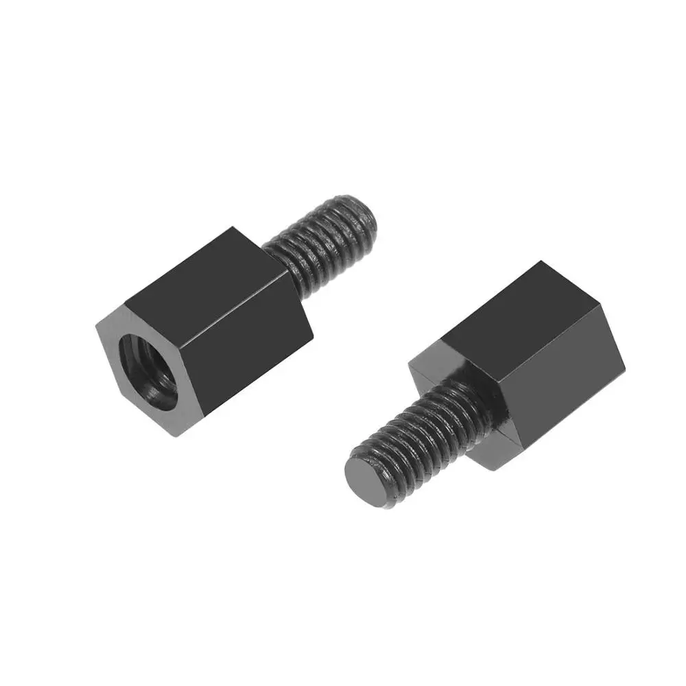 50 шт./100 шт. M3 5*6mm-20*6 мм Мужская и женская резьба нейлоновая Шестигранная крепежная прокладка Винт PCB столб черный - Color: 50   packs