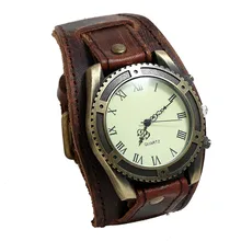 Relojes Retro elegantes de marca para hombre, relojes de cuarzo Vintage a la moda, relojes de pulsera informales de cuero para hombre, envío directo