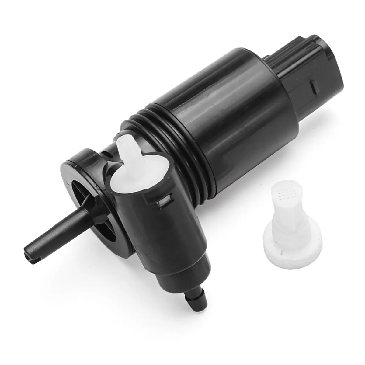 12V Blcak Windshield Washer Pump With Filter Front Rear Direct