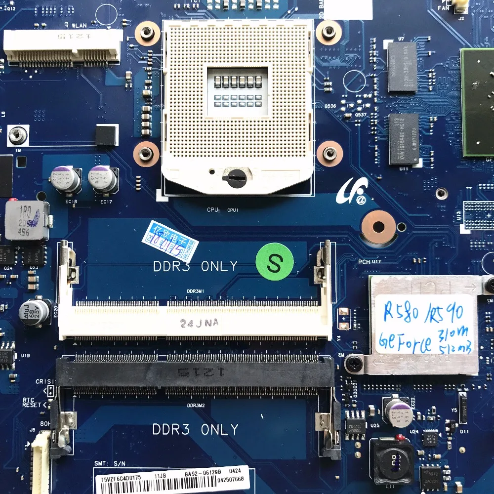 Для samsung R580 R540 R590 Материнская плата ноутбука BA92-06129A BA92-06129B GT310M/512 MB DDR3 HM55 протестированы