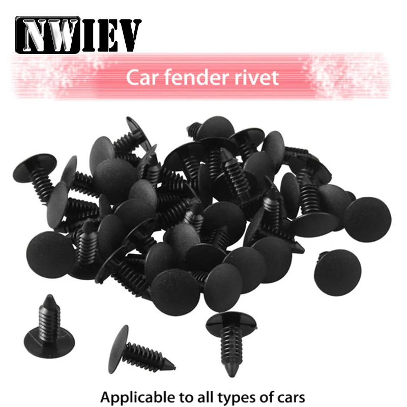 

MWIEV 50x Auto Car Bumper Door Plate Fender Trunk Screw Rivet Kit For Ford Focus 2 3 VW Passat B6 B5 B7 B8 5 Kia Rio Accessories