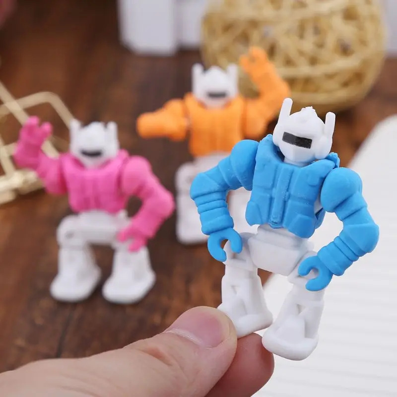 Съемные креативные роботы резиновый ластик карандаш Детские Канцелярские Школьные принадлежности