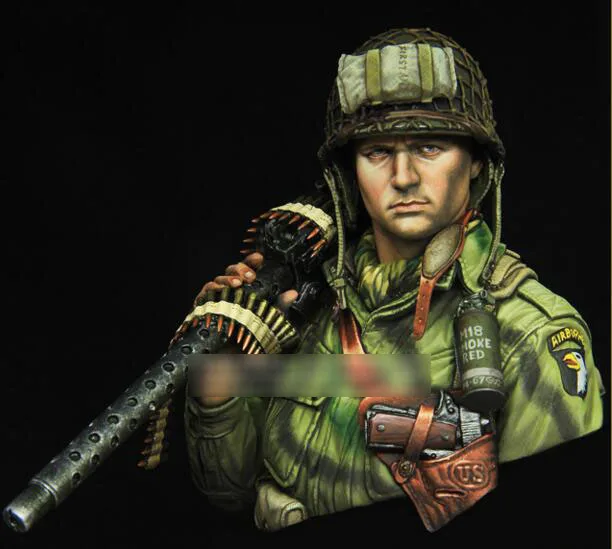 

1/10 Resin Bust WWII US Army Airborne Figures Not Assembled Uncolored