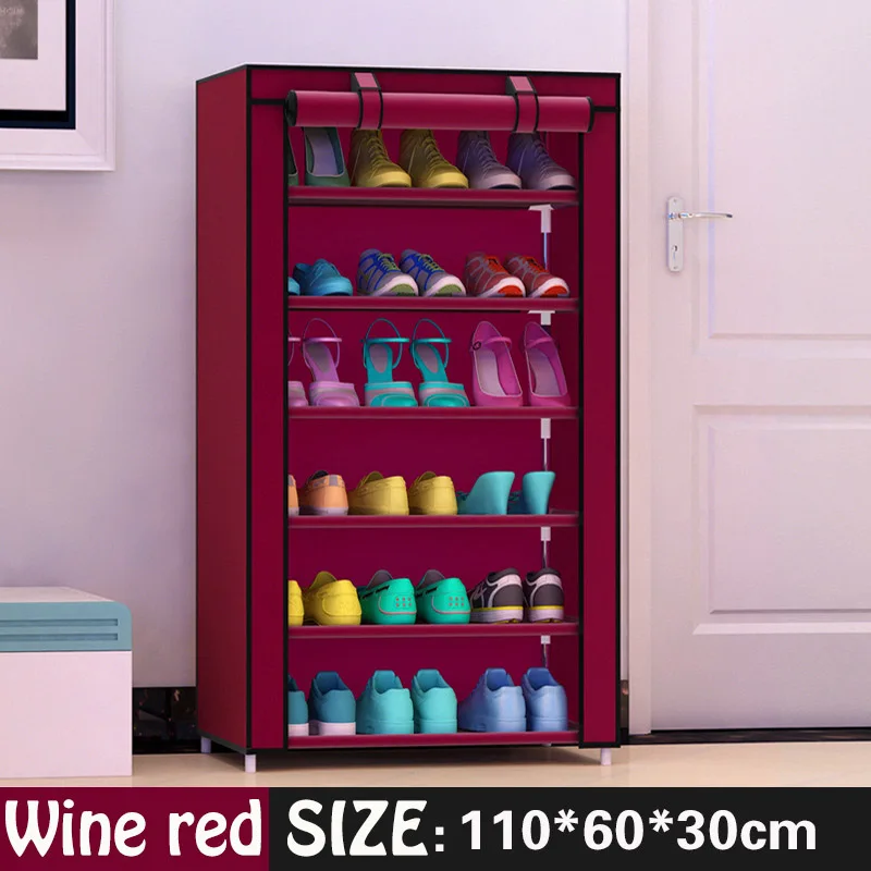 Shoe cabinet 7-layer 6-grid Non-woven fabrics large fashion shoe rack organizer removable shoe storage for living room furniture