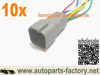 

longyue 10pcs OEM 6pin Deutsch DT Series Industrial Gray Male Plug Connector Pigtails 8"