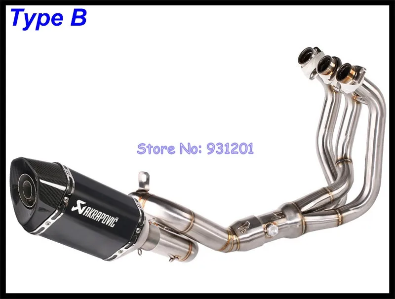 Escape de la motocicleta sistema completo para Yamaha MT09 MT-09 FZ09 FZ-09 (2014-2018) XSR900 deslizamiento en Akrapovic silenciador de Escape Moto