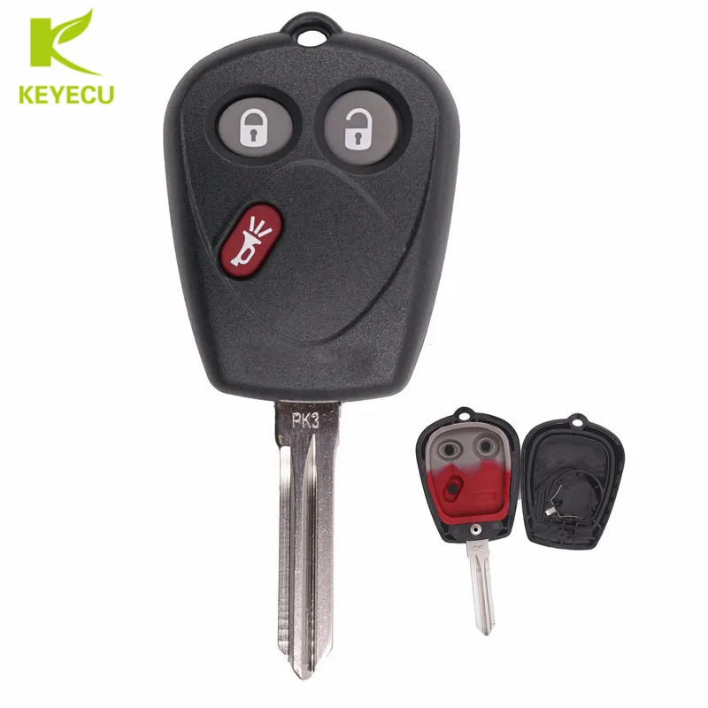 KEYECU Новый Сменный Чехол для дистанционного ключа Fob 3 кнопки SAAB 9 7X 7 2005 2009|button