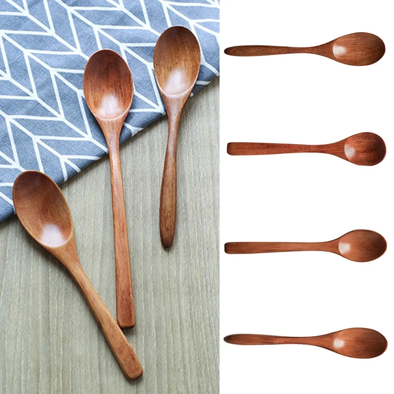 

Wooden Spoon Bamboo Kitchen Cooking Utensil Tool Soup Teaspoon Catering Cuchara De Madera Creativa
