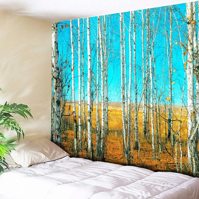 Tranquil Woods And Blue Sky Print Wall Art Tapestry Large Mandala Indian Tapestry Wall Hanging 3d Painting Bohemian Wall Carpets Tapestry Aliexpress