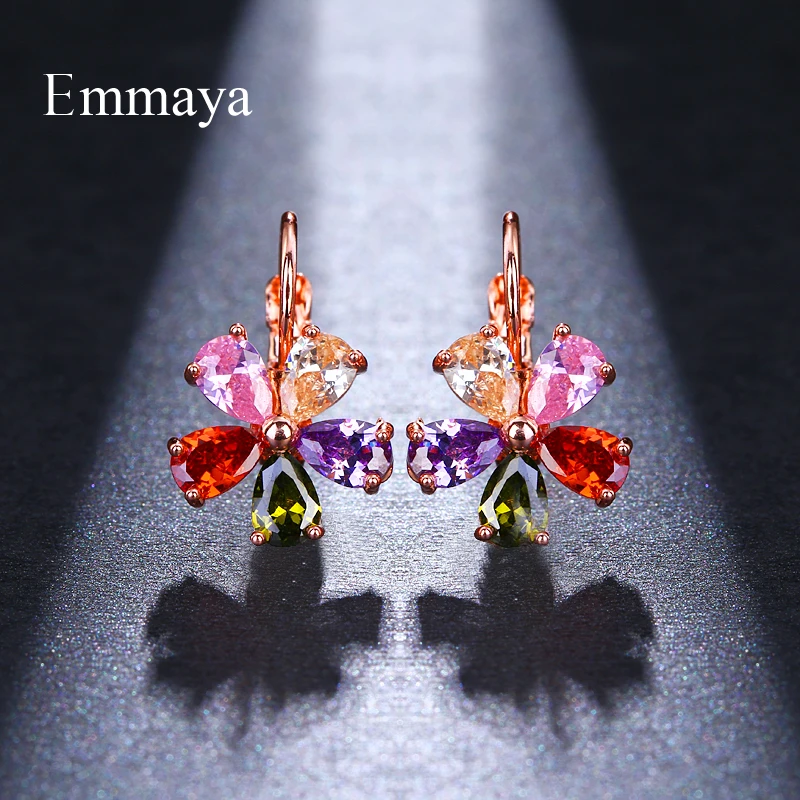 EMMAYA роскошные свадебные женские серьги розового золота ювелирные изделия Модные