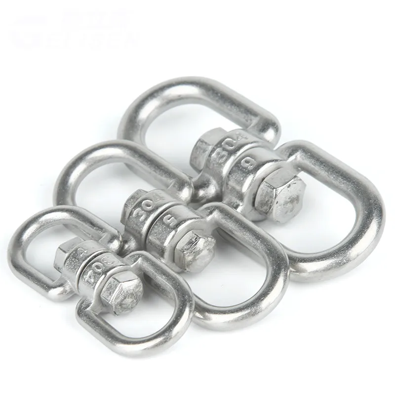 

2PCS M4M5M6M8M10M12 304 Stainless 8 Word Swivel Connection Ring Chain Buckle Dog Chain Swivel Universal Ring Chain Accessories