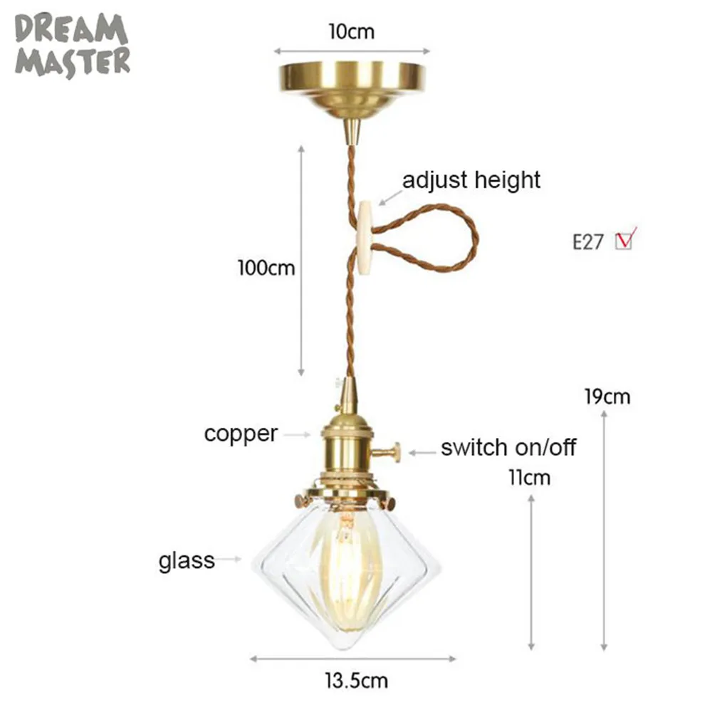 Скандинавский E27 светодиодный подвесной светильник из медного стекла, светодиодный подвесной светильник для столовой, светодиодный подвесной светильник, светодиодный светильник для внутреннего освещения - Цвет корпуса: DT0203clear