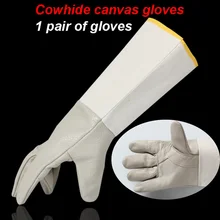 Рабочие перчатки из воловьей кожи и парусины, износостойкие перчатки для предотвращения свечей и полировки, перчатки для страховки труда