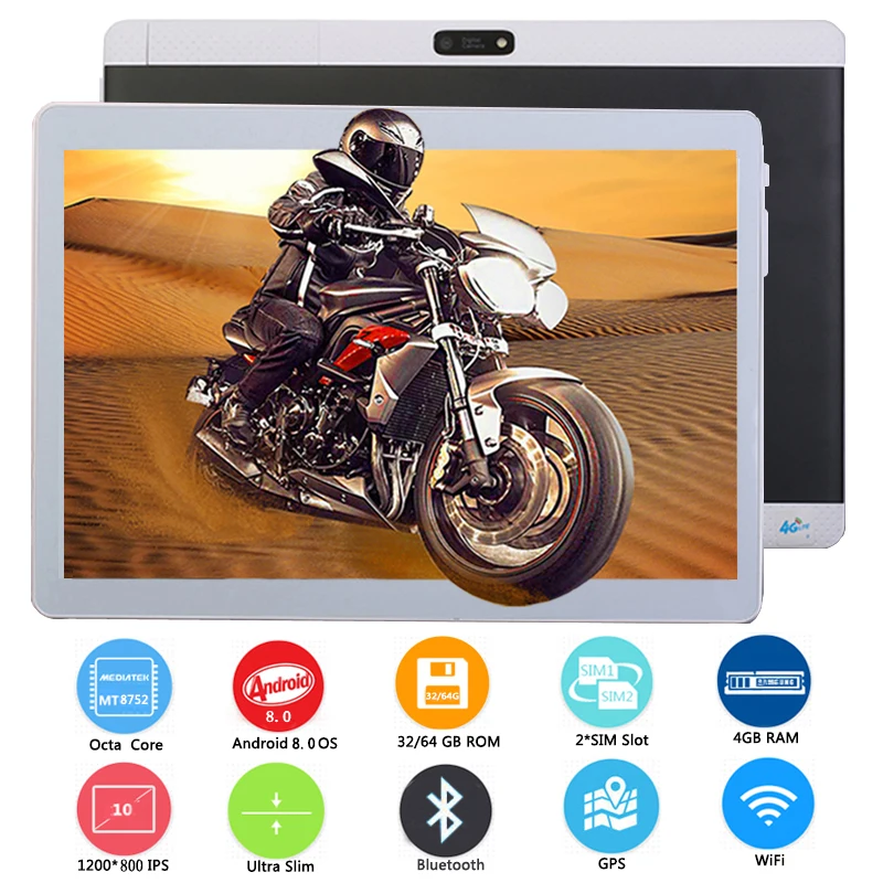 

10 inch Free Shipping Tablet PC MT8752 ARM Cortex A7 Octa Core Android 8.0 4GB RAM 64GB ROM Dual 3G/4G LTE Phone Tablet Wifi GPS