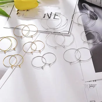 

20pcs 20/25/30/35mm Big Loop Gold Silve Ring Earring Component Finding DIY Earring for Women Jewelry Making Accessories Supplier