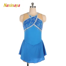 Nasinaya платье для фигурного катания Индивидуальные соревнования ледяные юбки для конькобежцев для девочек женщин детей гимнастика представление кожи цвет