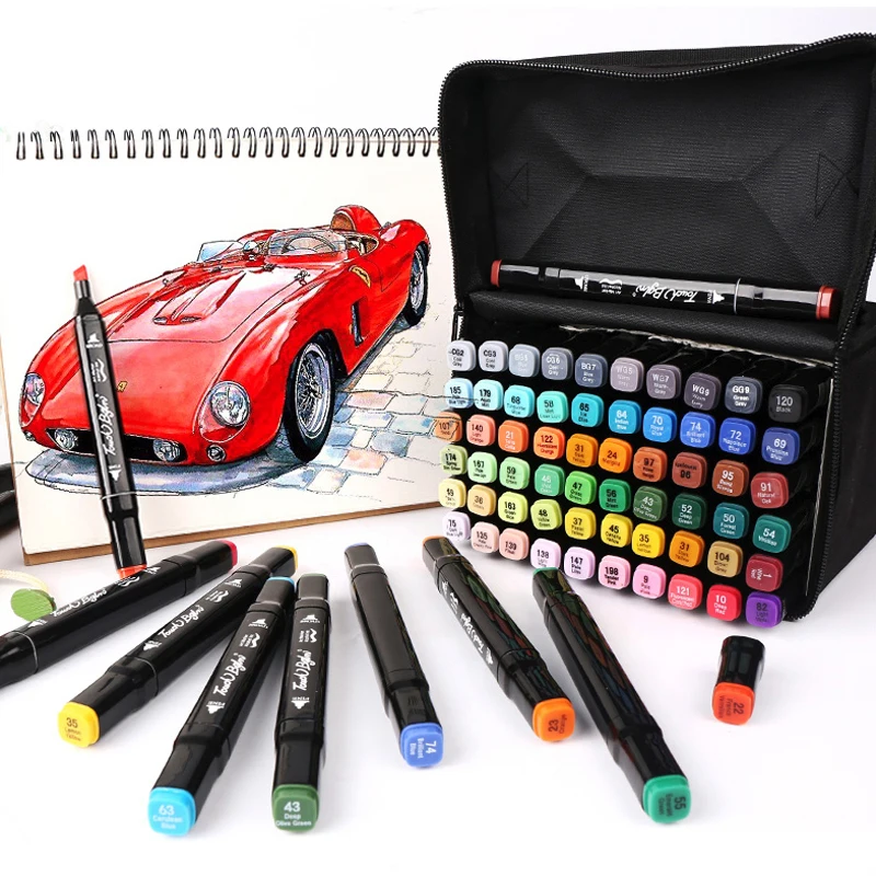

30/40/60/80/168Touch Alcohol Oily Marker Student Color Double Head Hand-painted Anime Design Marker Art Supplies Copic Markers