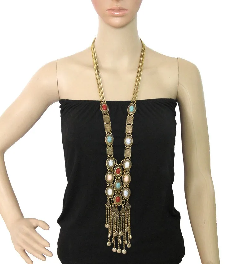 Collier Femme Long Necklace Women Bohemian Statement Boho