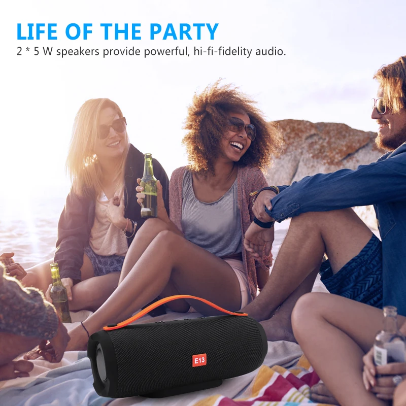 Günstig E13 Mini Tragbare Wireless Bluetooth Lautsprecher Stereo Freisprecheinrichtung Radio Musik Subwoofer Spalte Lautsprecher für Computer mit TF FM