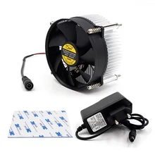1 компл. Высокое качество 95x95x66 мм радиатор с вентилятором алюминиевый радиатор экструдированный профиль для электронного рассеивания тепла с вилкой ЕС