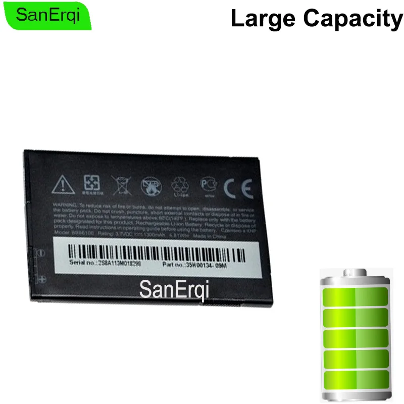 Батарея SanErqi 1300mAh BB96100 для HTC Wildfire A3333 A3366 A3360 A3380 T Mobile G2 G8 G6 A6363 A6390|battery for|battery for htcbattery