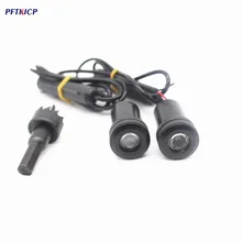 PFTKJCP 2/pcs Ghost Shadow Light For Renault for Dacia LED Car Logo Projector Car Emblem Welcome Door led Light drilling hole