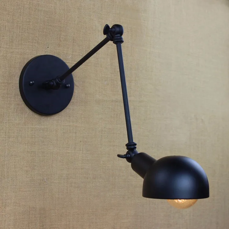 E27 Base Retro Loft Industrial LED Vintage Wall Lamp light Wall Sconce Adjustable Handle Metal Rustic Loft Light Sconce Fixtures (7)