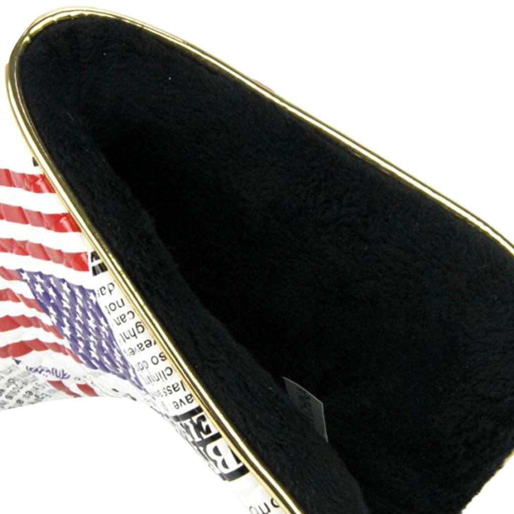 Perfeclan Vintage Golf Cover Blade Putter Headcover Protective Bag Sleeve with Magnetic Closure USA Flag Newspaper Image