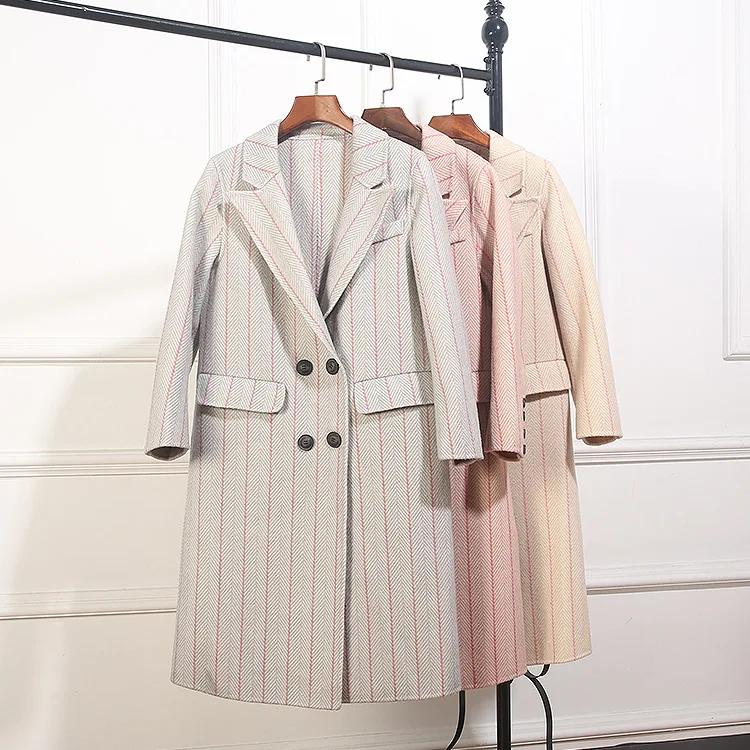 Manteau Pour Color Femmes 2018 apricot Pink Automne De gray Européenne Mode Marque Designer 11l589 hiver Vêtements Défilé T7qwawfx8