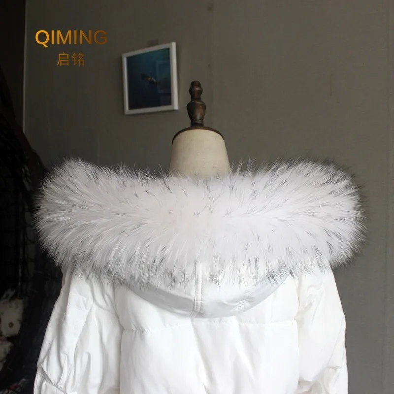 Price 100% Winter Natural Jacket Fur Collar Real Raccoon Fur Women Scarves Coat Female Neck Cap Long Warm Genuine Fur Scarf Big Size