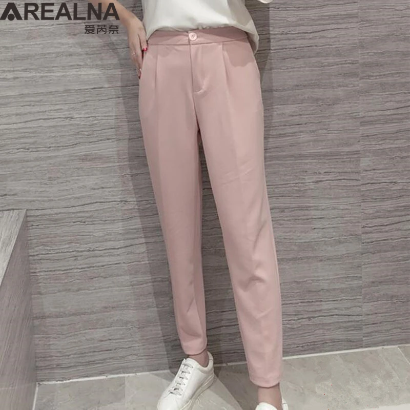 

Autumn High Waist Women Trousers Office Ol Style Loose Harem Pants Female Ankle length Pants Pantalones Deportivos Mujer