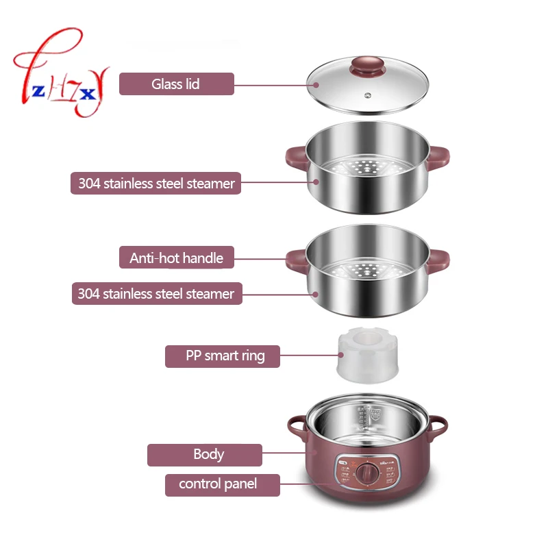 1 шт. электрическая пароварка 800 Вт 220 В|electric steamer|bun warmercooking appliances |
