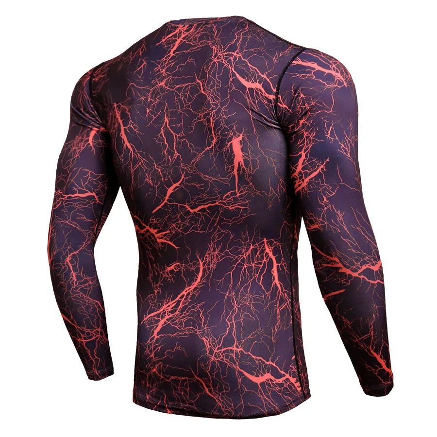 Камуфляж 3D футболка компрессионный комплект для мужчин бег трусцой костюмы фитнес спортивные наборы рубашка с длинными рукавами и брюки тренировочные трико для спортзала