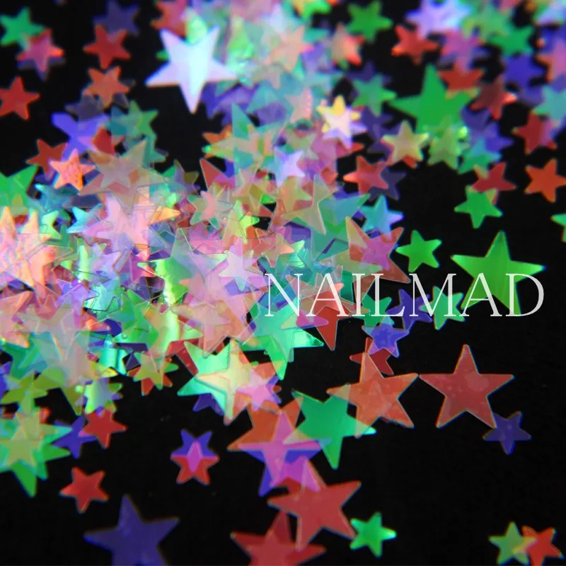 3 мл/коробка NailMAD Star Блестки для ногтей Смешанные акриловые блестки смешанные разноцветные белые блестки для ногтей