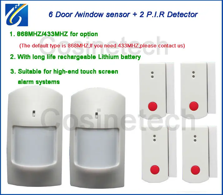

868MHZ door magnet ,PIR detector for 868MHZ alarm system,433MHZ door/window sensor,infrared motion PIR sensor for alarm system