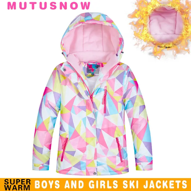 US $31.20 Newest Kids Ski Jacket Winter Children Windproof Waterproof Super Warm Ski Clothes Girls Snow Coat 