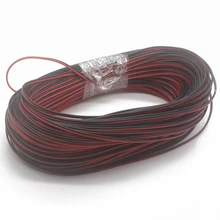 5/10/20/50/100m/lot, 2pin Red Black cable, Tinned copper 22AWG, PVC insulated wire, Electronic cable, LED cable,free shipping