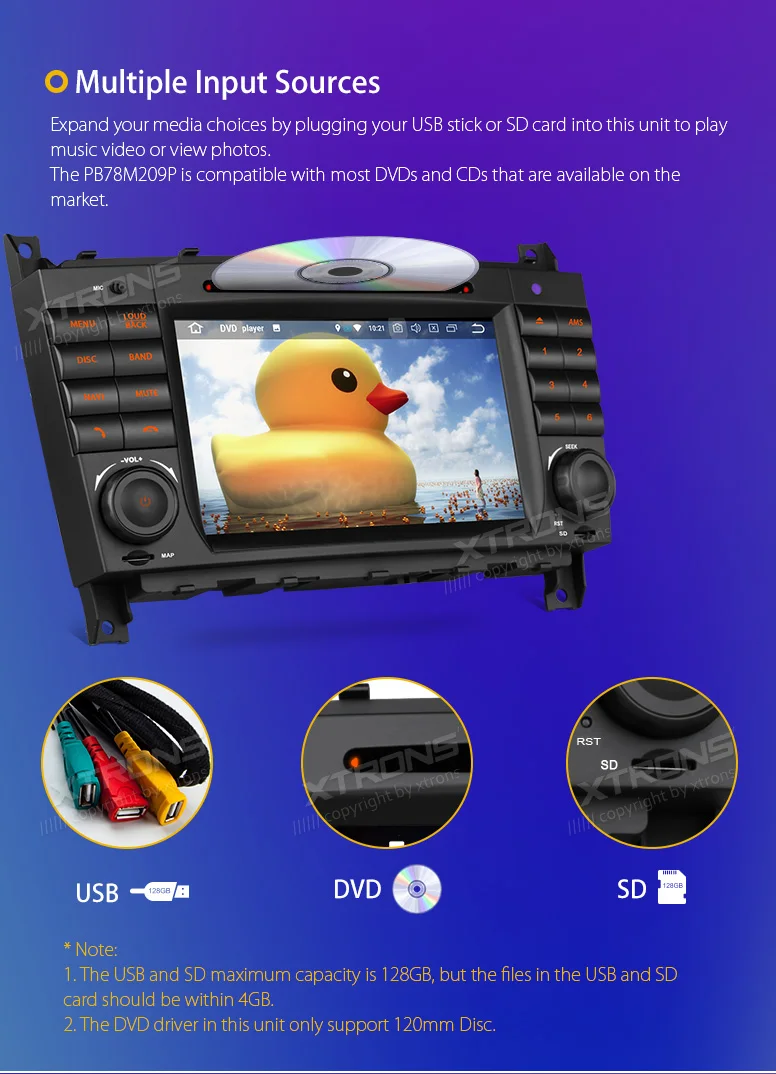 Discount XTRONS 7" Android 8.0 Radio GPS Car DVD Player for Mercedes Benz W209 W203 C270 C280 C300 C320 C350 32 AMG W463 G350 G500 G55 13