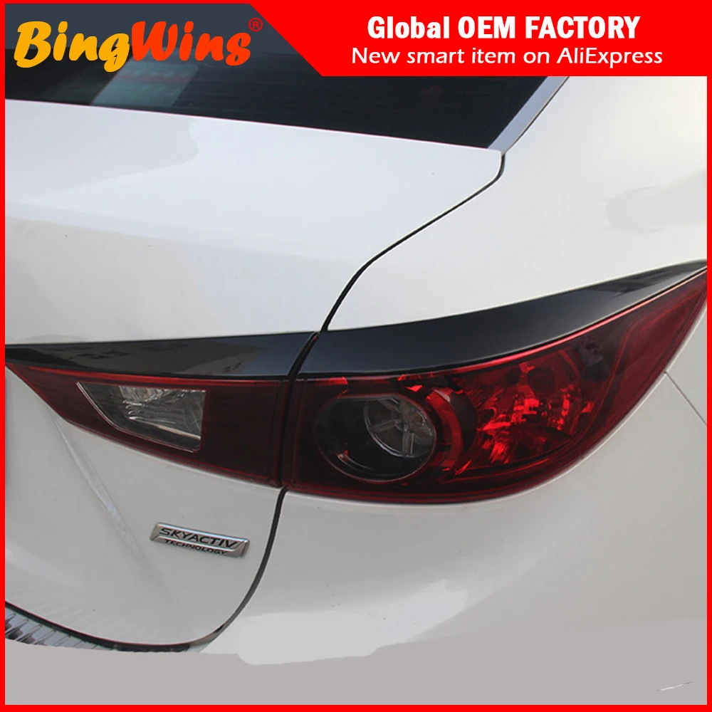

Accessories High Quality Rear Tail Light Lamp Strip Cover Trim FOR Mazda 3 Axela 2014-2017 back Light frame stick Car-styling