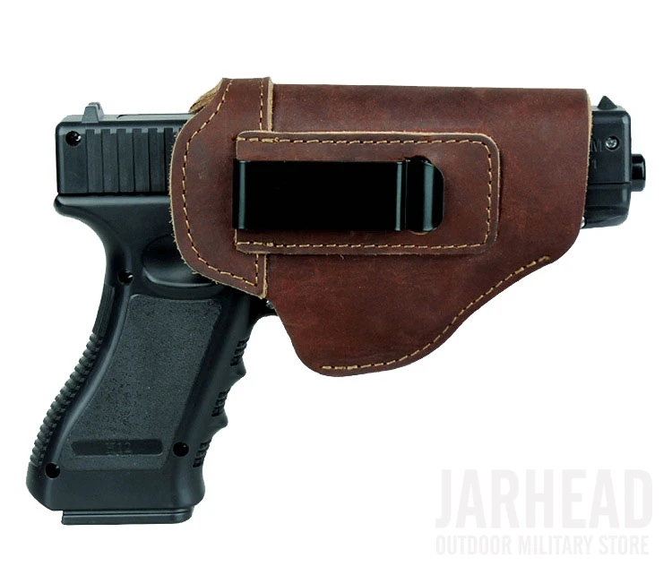Скрытый яловой кожи кобура для пистолета для Glock 17 19 26 43 P220 P226 SP2022 P229 P239 P250 Беретта 92 аксессуары