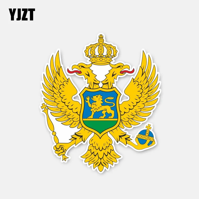 YJZT 9 см * 10 3 MONTENEGRO герб мотоцикл наклейка на окно автомобиля Стайлинг 6 2763|Наклейки