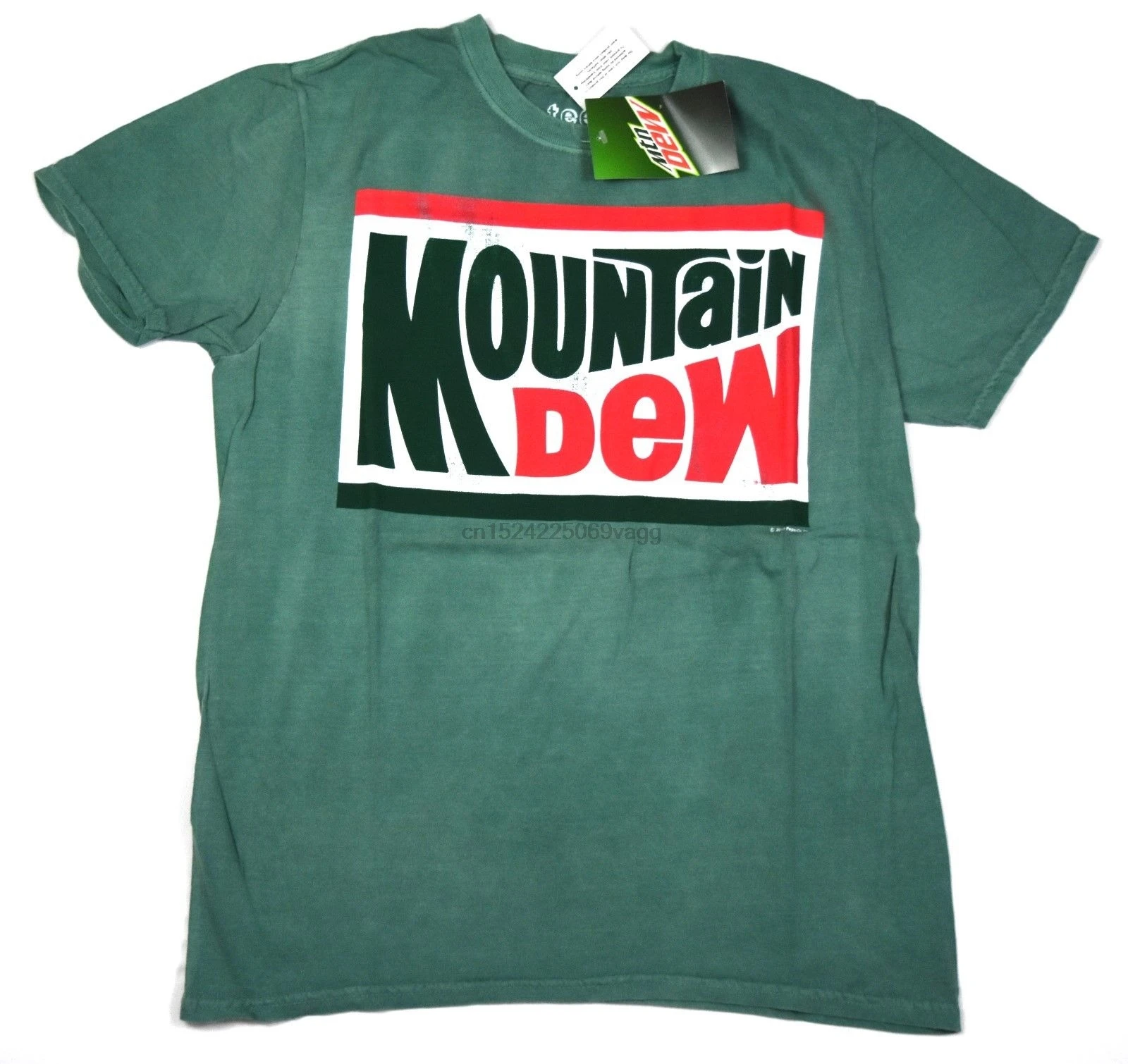 

Mountain Dew Vintage Look T-Shirt Green Men Size M L XL Pepsi Soda T Shirt