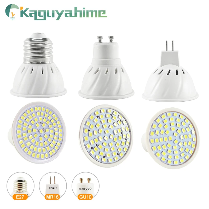 Kaguyahime 220 V E27 MR16 GU10 светодиодные лампы 240V 12V 220V Bombillas LED лампа пятно света SMD 2835 lampara высокий яркий для дома