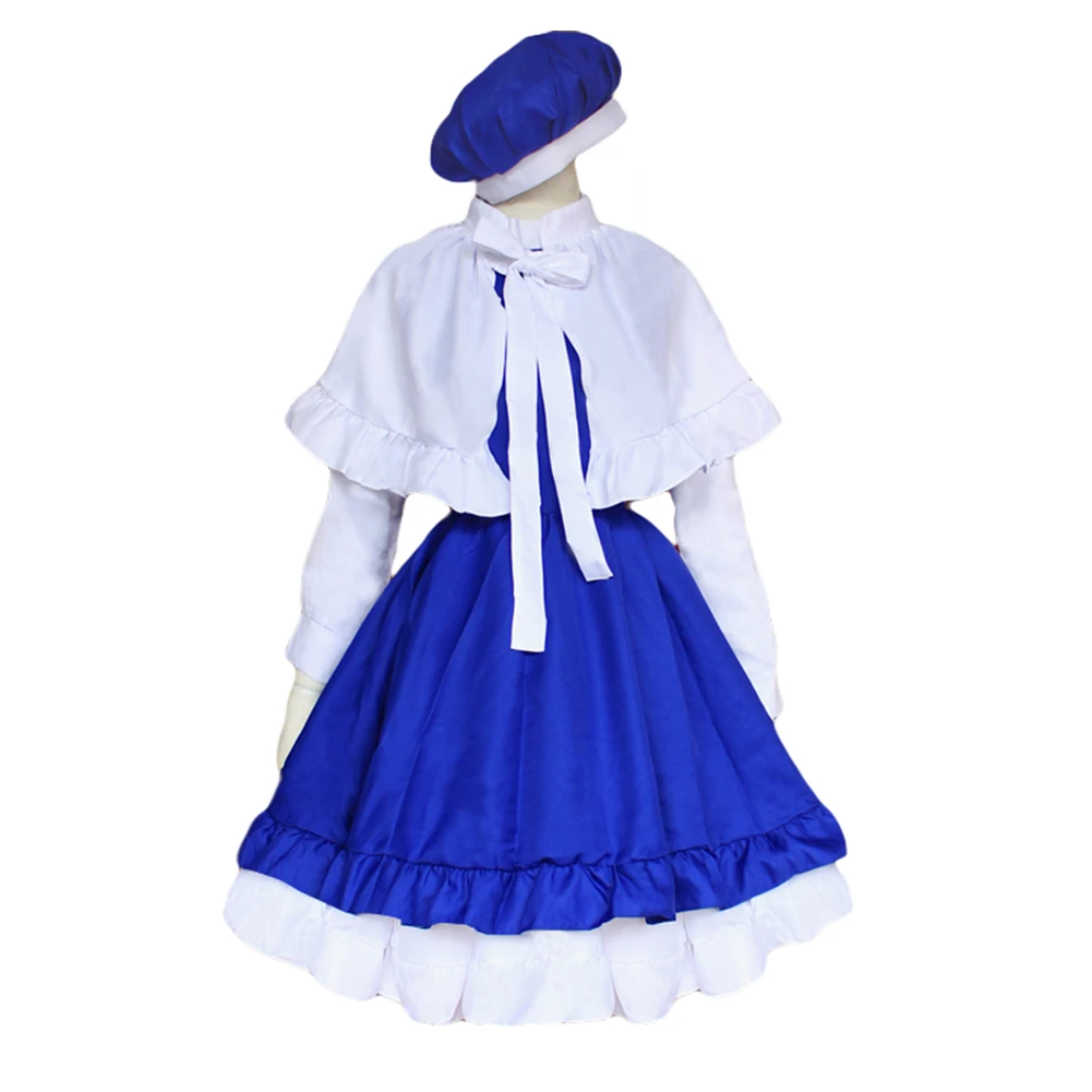 

Brdwn CARDCAPTOR SAKURA Girls Daidouji Tomoyo Singer Cosplay Costumes Lolita Dress(Dress+Cloak+Hat)