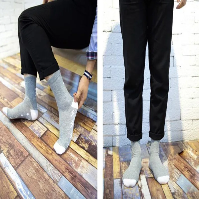 [WPLOIKJD] каток осень зима для мужчин homme Calcetines de weer молния, облако patroon mannen в buis sokken